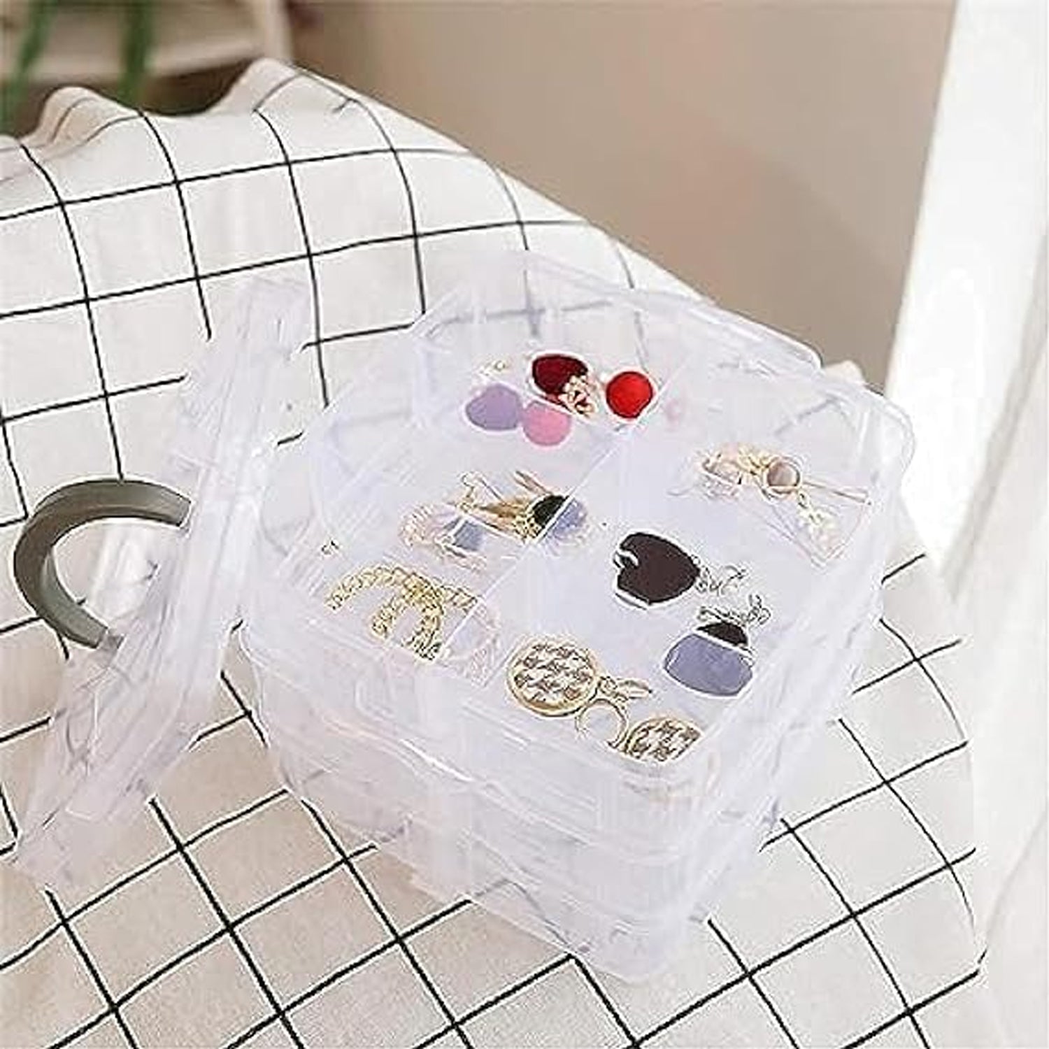 2644 3-tier 18 Sections Transparent Stackable Adjustable Compartment Slot Plastic Craft Storage Box 2644 3-tier 18 Sections Transparent Stackable Adjustable Compartment Slot Plastic Craft Storage Box